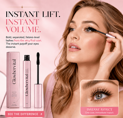 Glowhervital Lash Growth Mascara – Clump-Free Volume, Longer-Looking Lift & Lash Conditioning Care