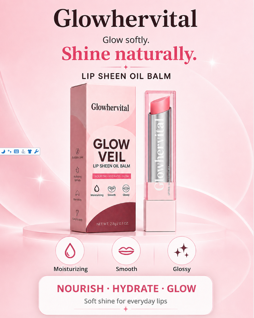 🔥Last Day Buy 1 Get 1 Free|Glowhervital GLOW VEIL LIP SHEEN OIL BALM