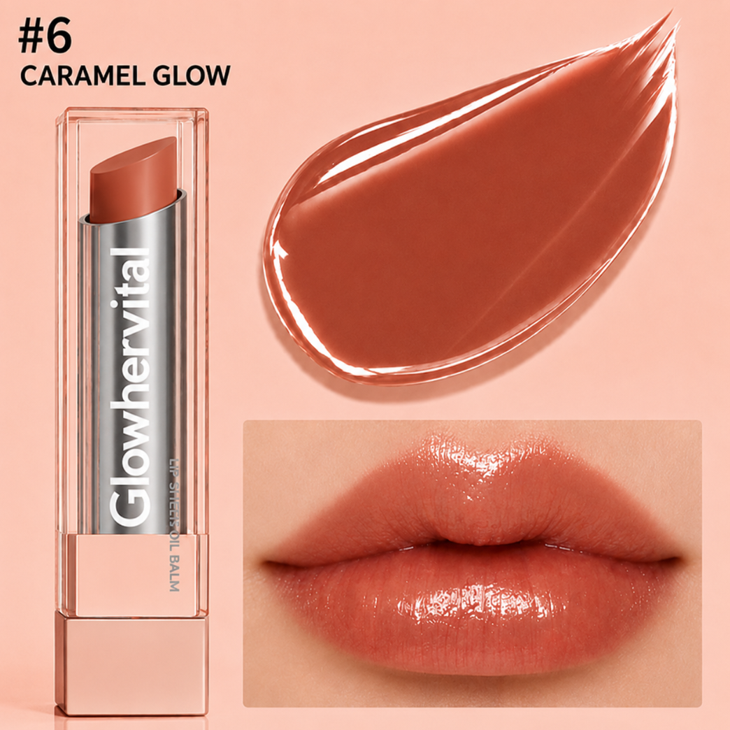 🔥Last Day Buy 1 Get 1 Free|Glowhervital GLOW VEIL LIP SHEEN OIL BALM
