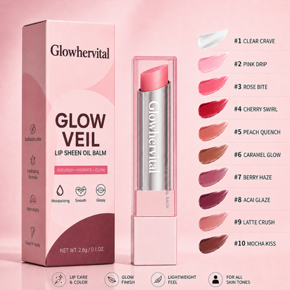 🔥Last Day Buy 1 Get 1 Free|Glowhervital GLOW VEIL LIP SHEEN OIL BALM