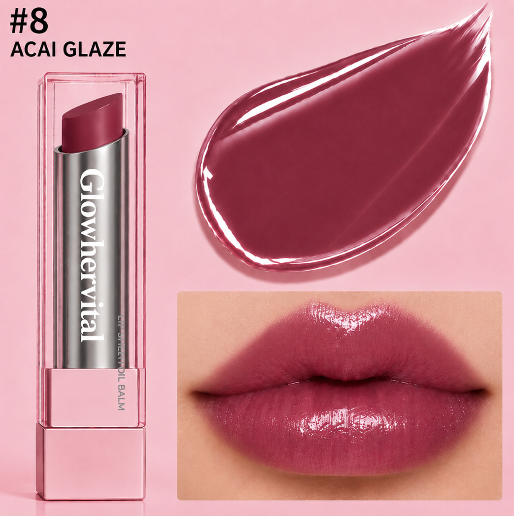 🔥Last Day Buy 1 Get 1 Free|Glowhervital GLOW VEIL LIP SHEEN OIL BALM