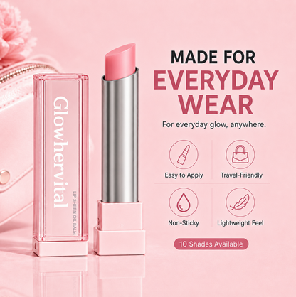 🔥Last Day Buy 1 Get 1 Free|Glowhervital GLOW VEIL LIP SHEEN OIL BALM