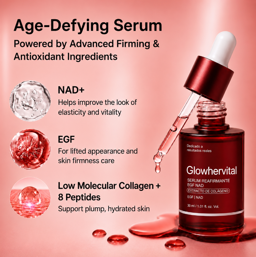 🔥Today Only: Buy 1 Get 1 Free-Glowhervital NAD+ Firming Serum Helps skin look firmer, smoother, and visibly refreshed — without injections.