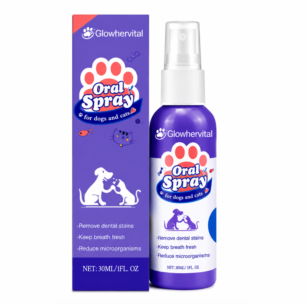 Glowhervital Dental Cleaning Spray for Cat & Dog |Pet Oral Spray